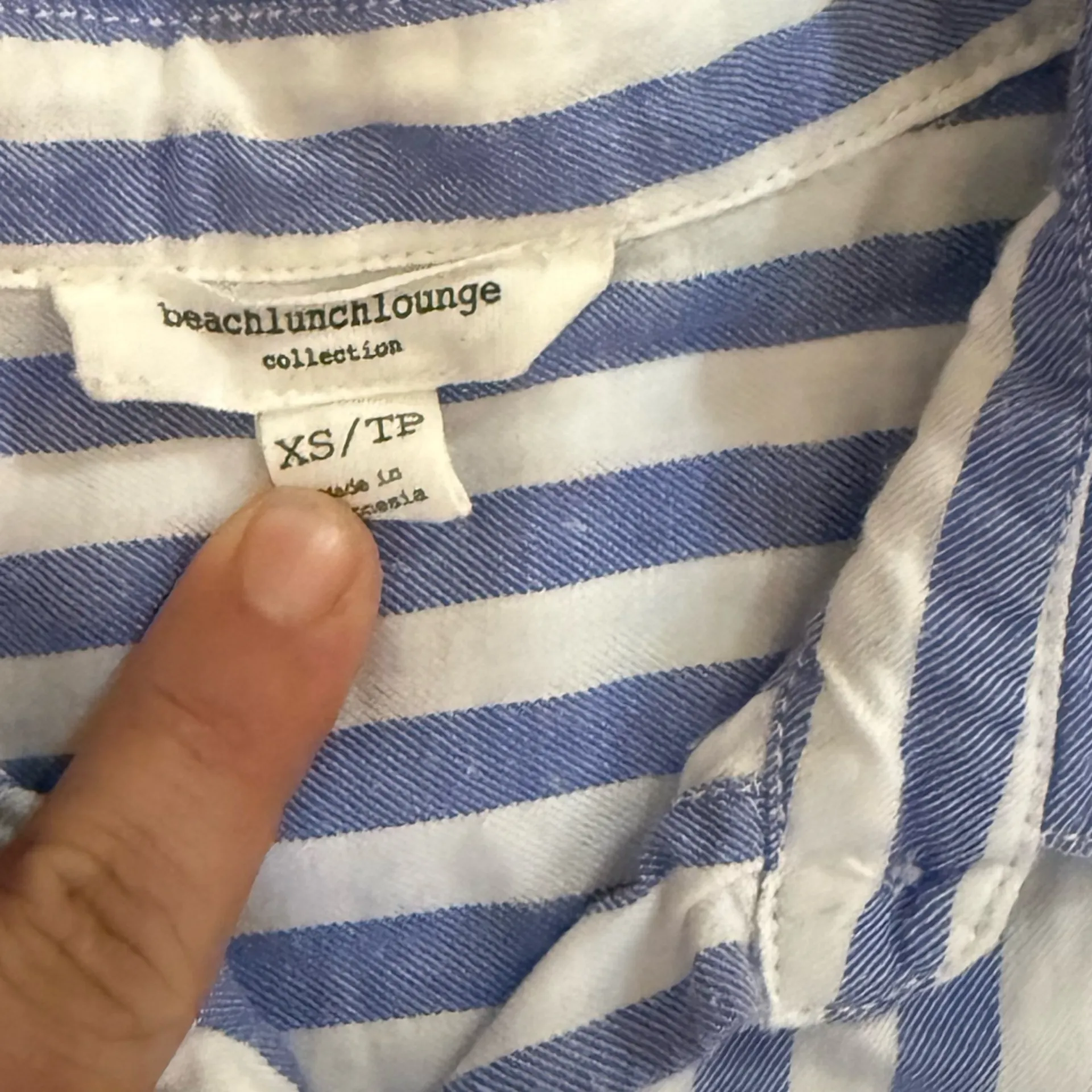 Beach Lunch Lounge Keraphina Striped Button Down Shirt - Image 3