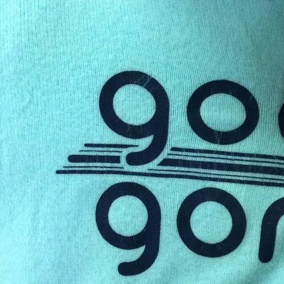 New Good Girl Gone Rad Graphic Print Knit Pullover Teal Splash - Image 6
