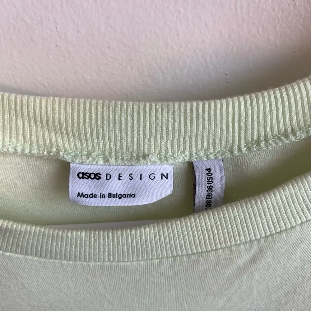 ASOS Light Green Cropped Long Sleeve Shirt - Image 3