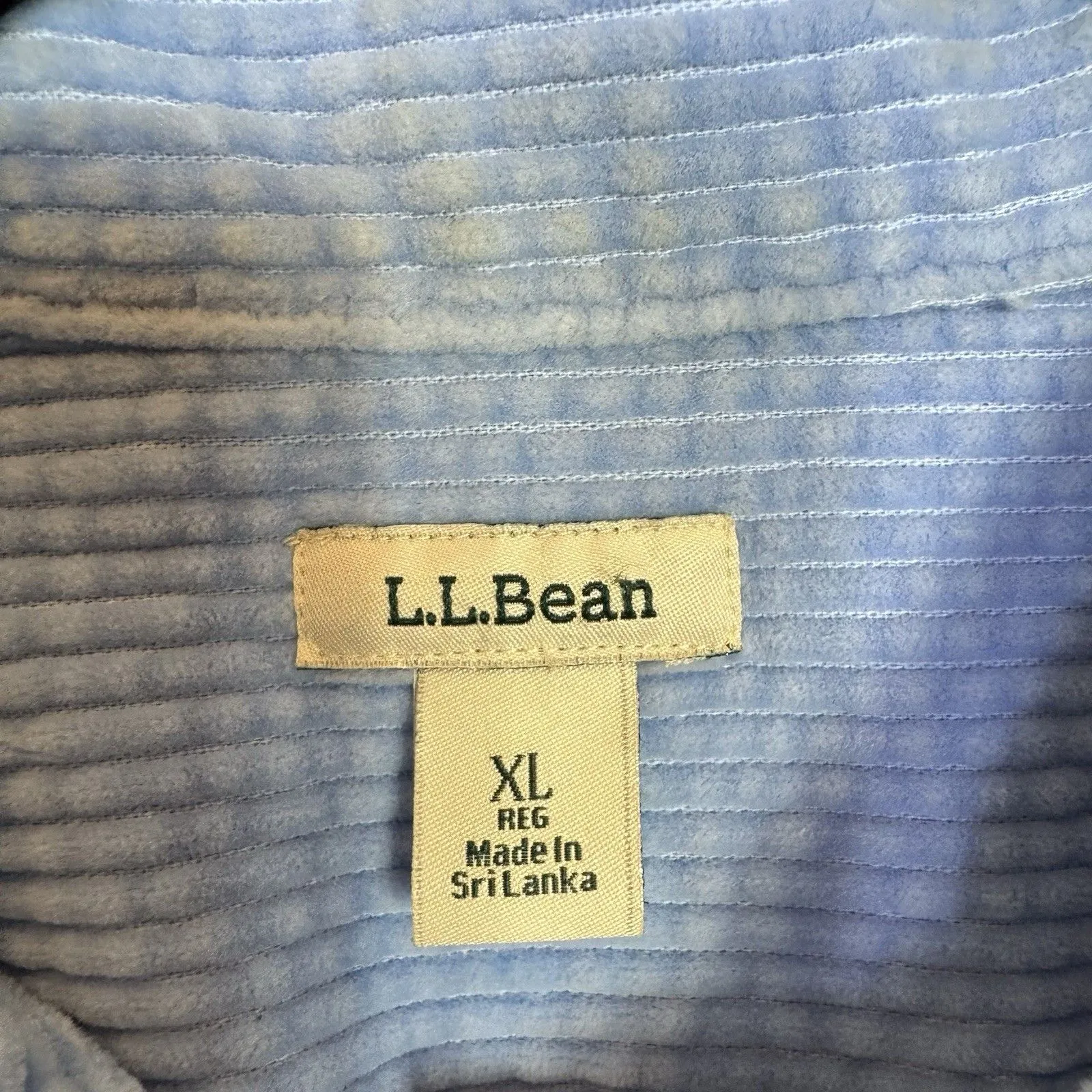 LL Bean Womens Comfort Relaxed Corduroy Button Up Top XL Blue Outdoors Chore - Image 6
