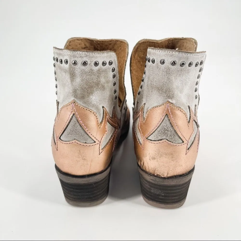 Corral Circle G Copper Overlay Cut Out Ankle Boots Booties Size 5.5 - Image 63