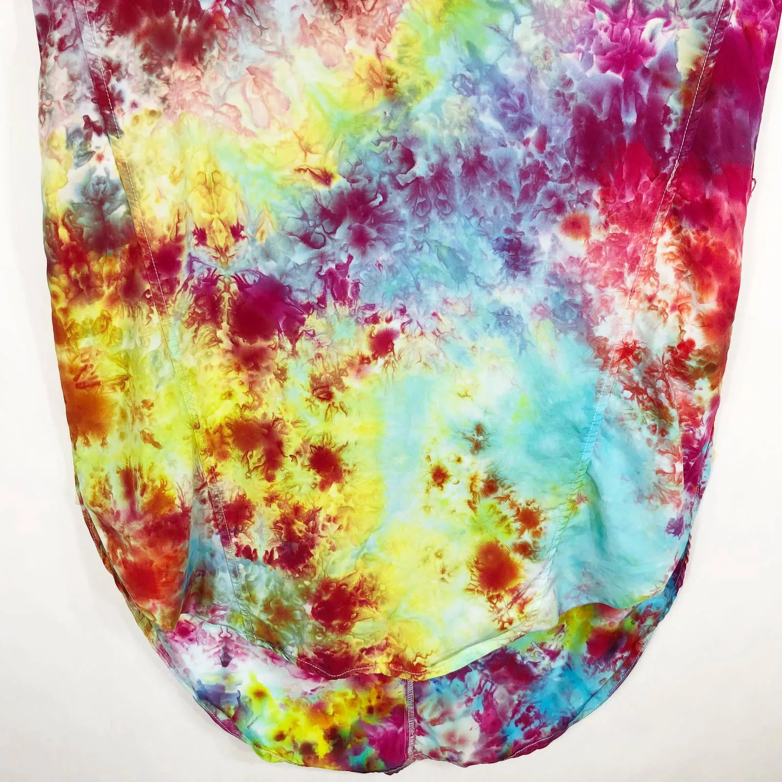 Beach Lunch Lounge Womens Small‎ Top Tie Dye Firework Fancy Handmade Pink 134 - Image 4