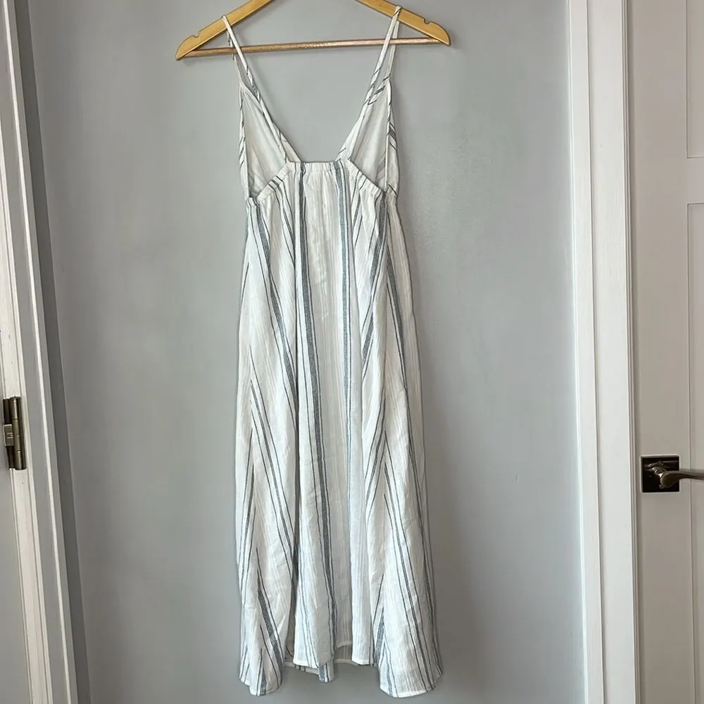 Clayton  Revolve White Blue Stripe Coastal Harmony Dress - Image 6