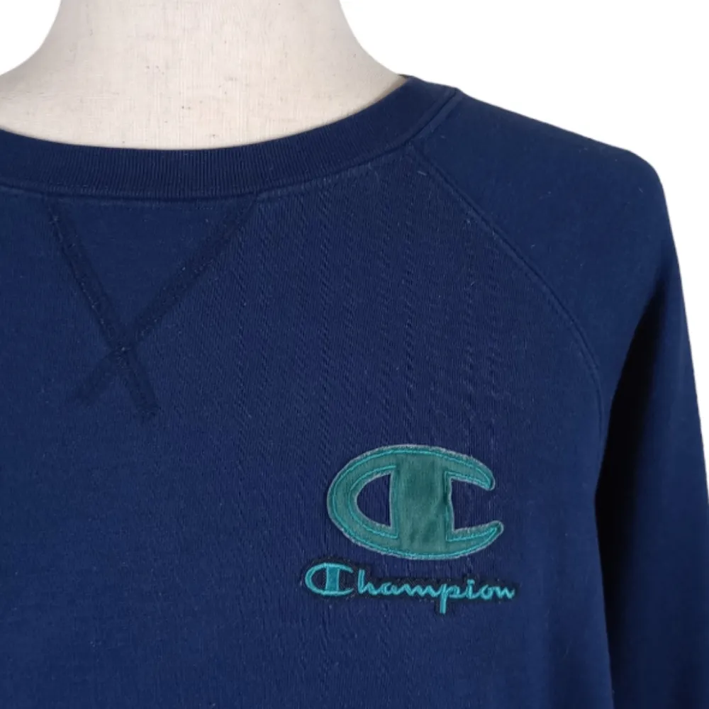 Champion Women's Large Powerblend Fleece Sweatshirt Navy - Image 3