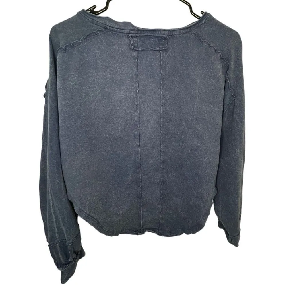 We The Free, Free People Poncho Style Long Sleeve Shirt With Button Details - Image 5