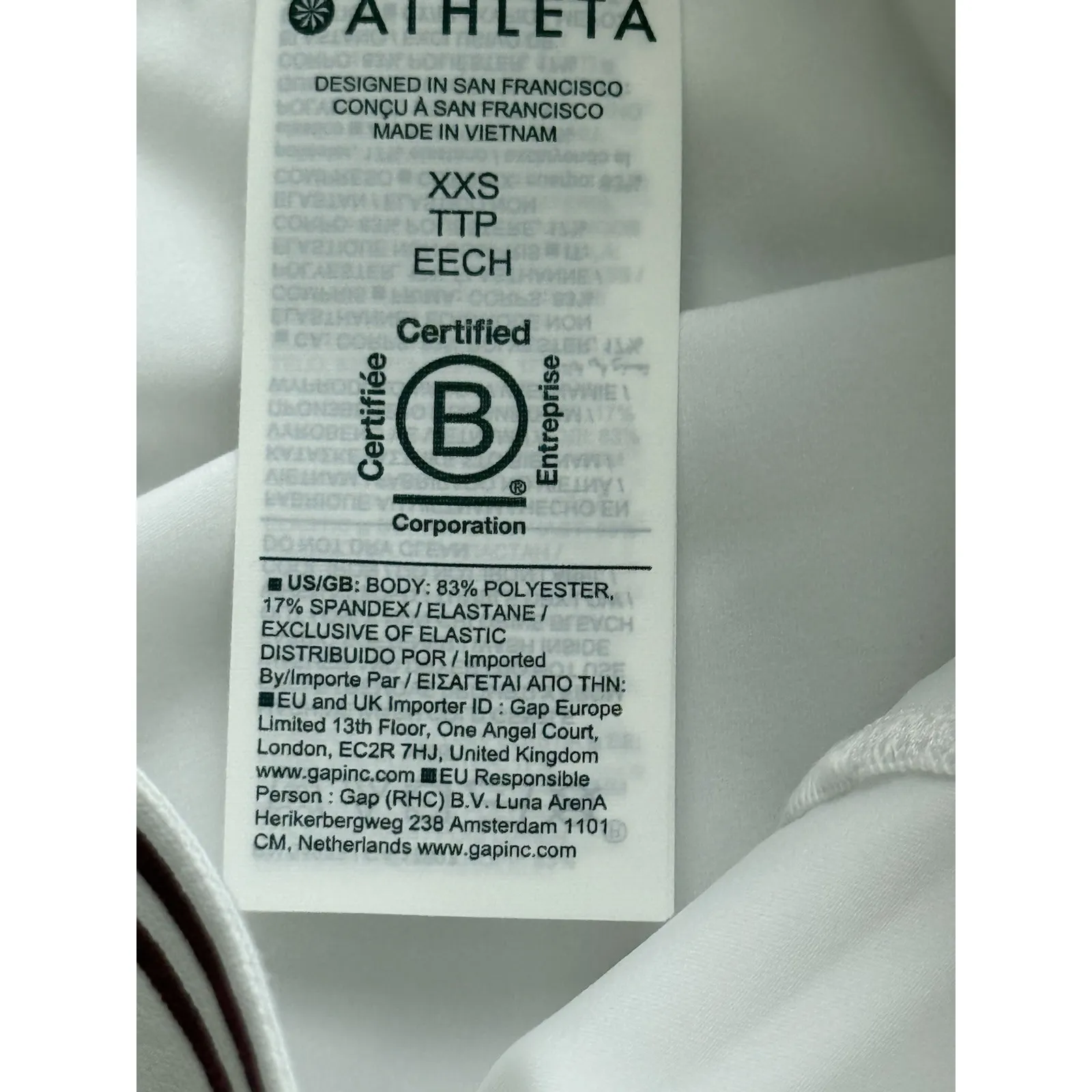 NEW Athleta Ace Advantage Tipped 13 1/2" Tennis Skort White Red‎ Women Size XXS - Image 6