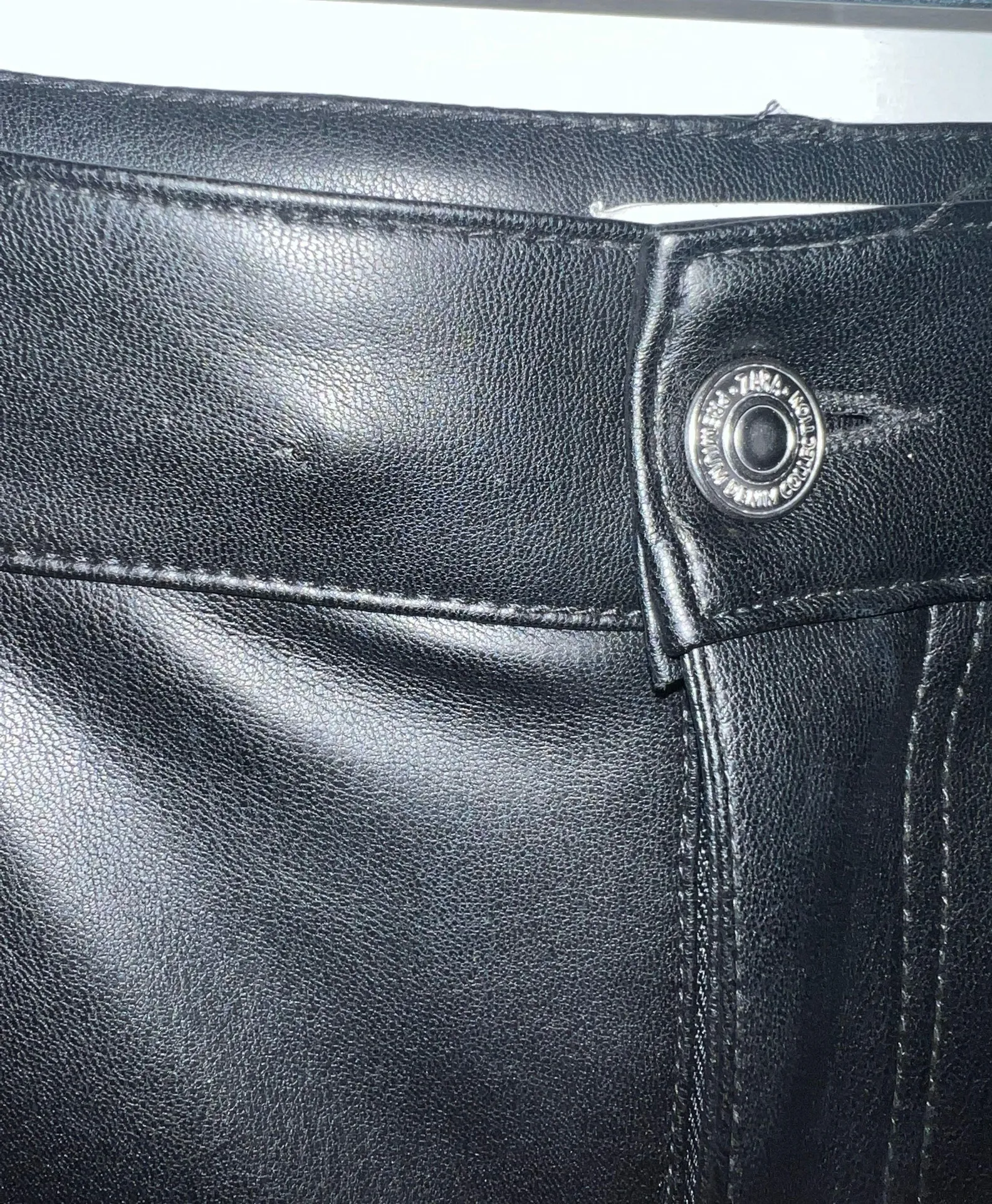 ZARA Wide Leg Leather Pants - Image 5