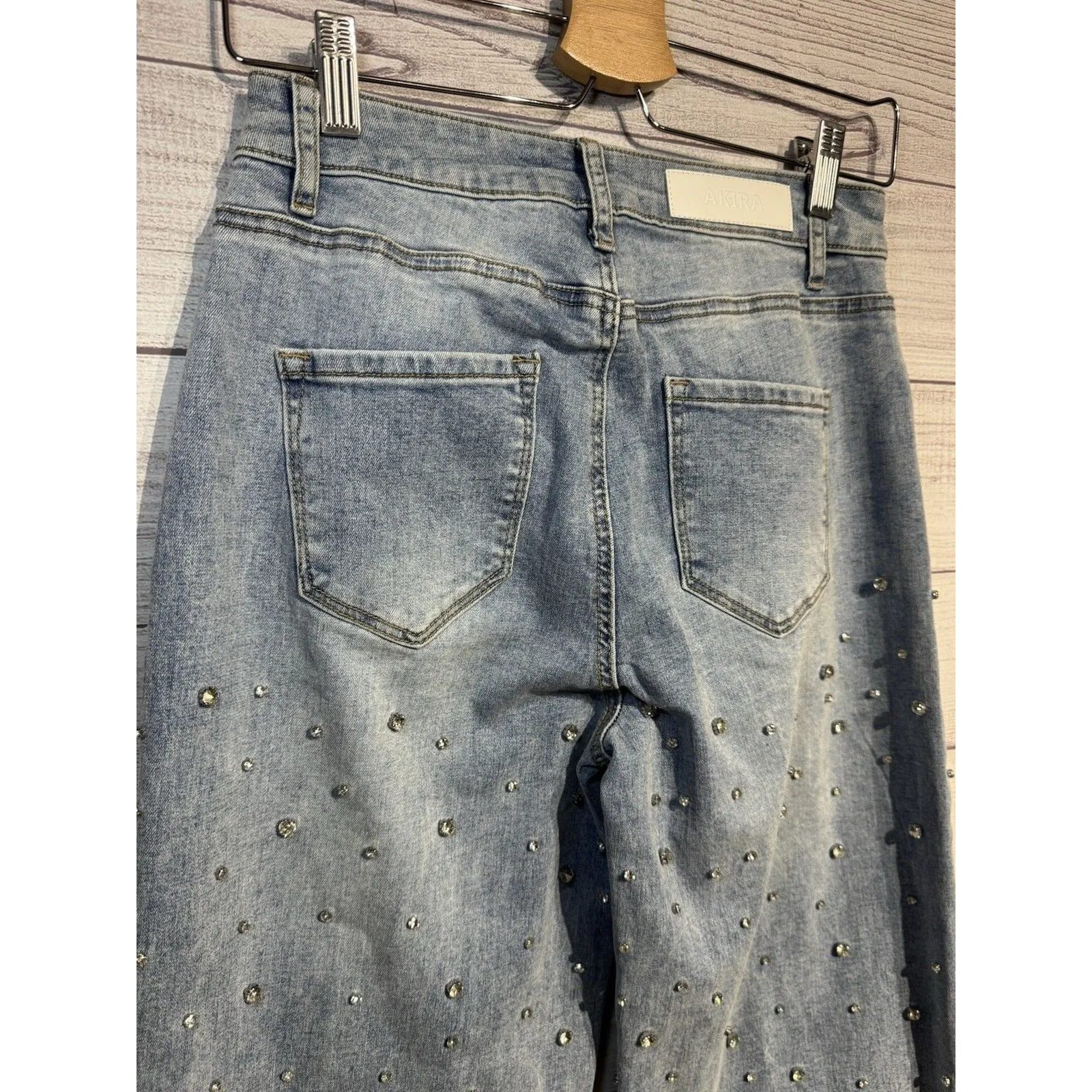 Akira Rhinestone Blue Women’s Jeans  Size 3 - Image 11