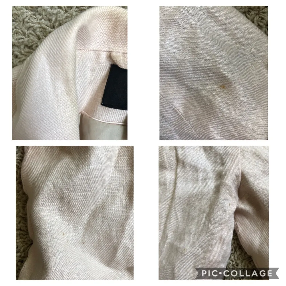 H&M Pale pink linen blazer Sz 6 - Image 8