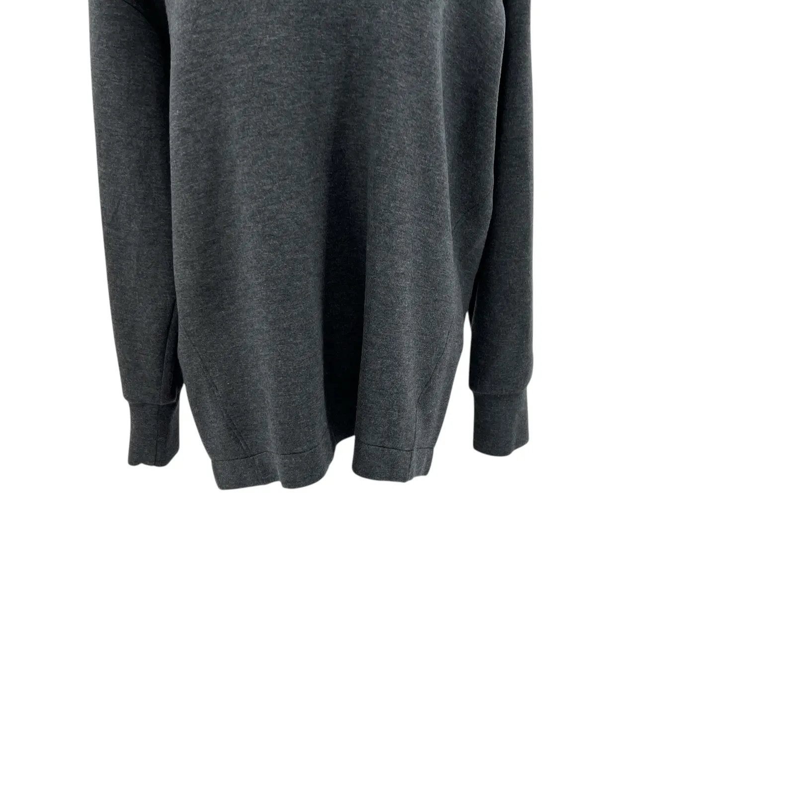 Spanx Brushed‎ AirEssentials Tunic Top Sweatshirt Dark Heather Gray Size Large - Image 5