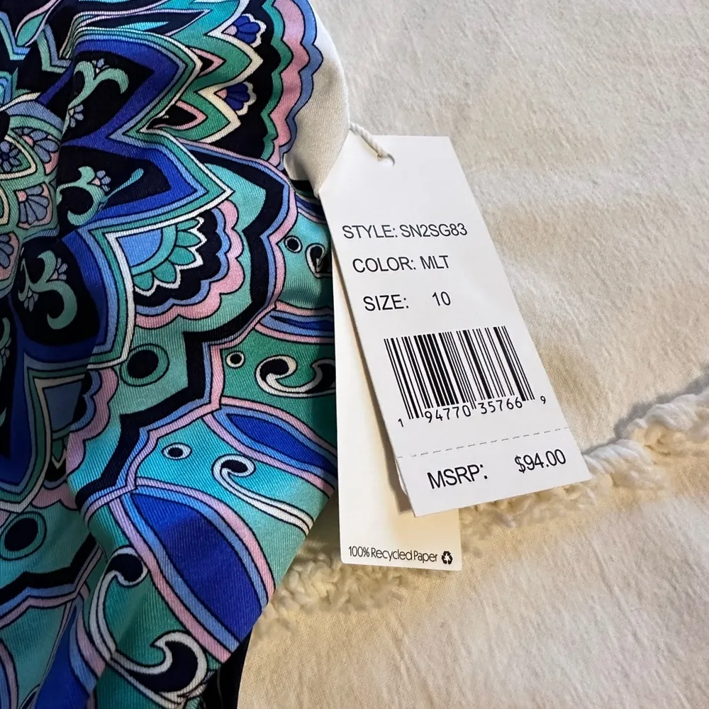 Sunshine 79 Women's Standard Midkini Bikini Swimsuit sz 10 retail $168 Blue - Image 8