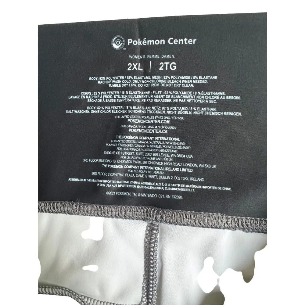 Pikachu Gray 7/8 Length Leggings - Adult size 2XL - Image 7