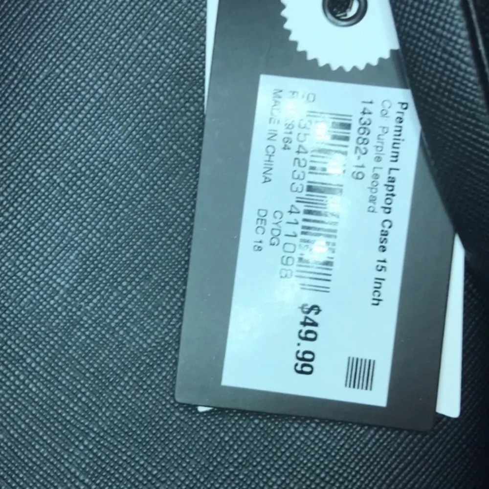 New Cotton On leopard print laptop bag purple 15 inch - Image 9