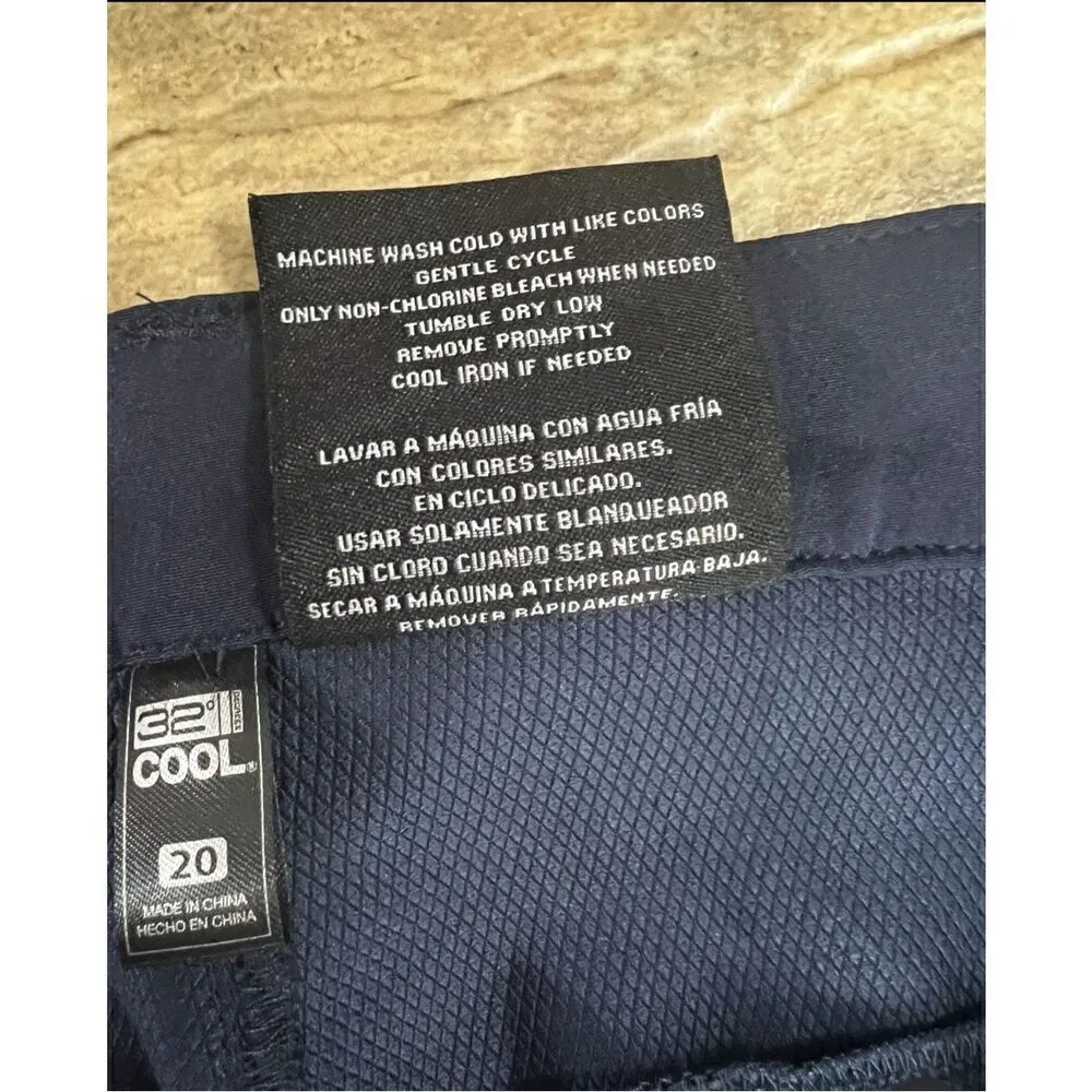 32 Degrees Cool Women Size 20 Hero Navy Blue Pants Side Elastic Zipper Pockets - Image 7