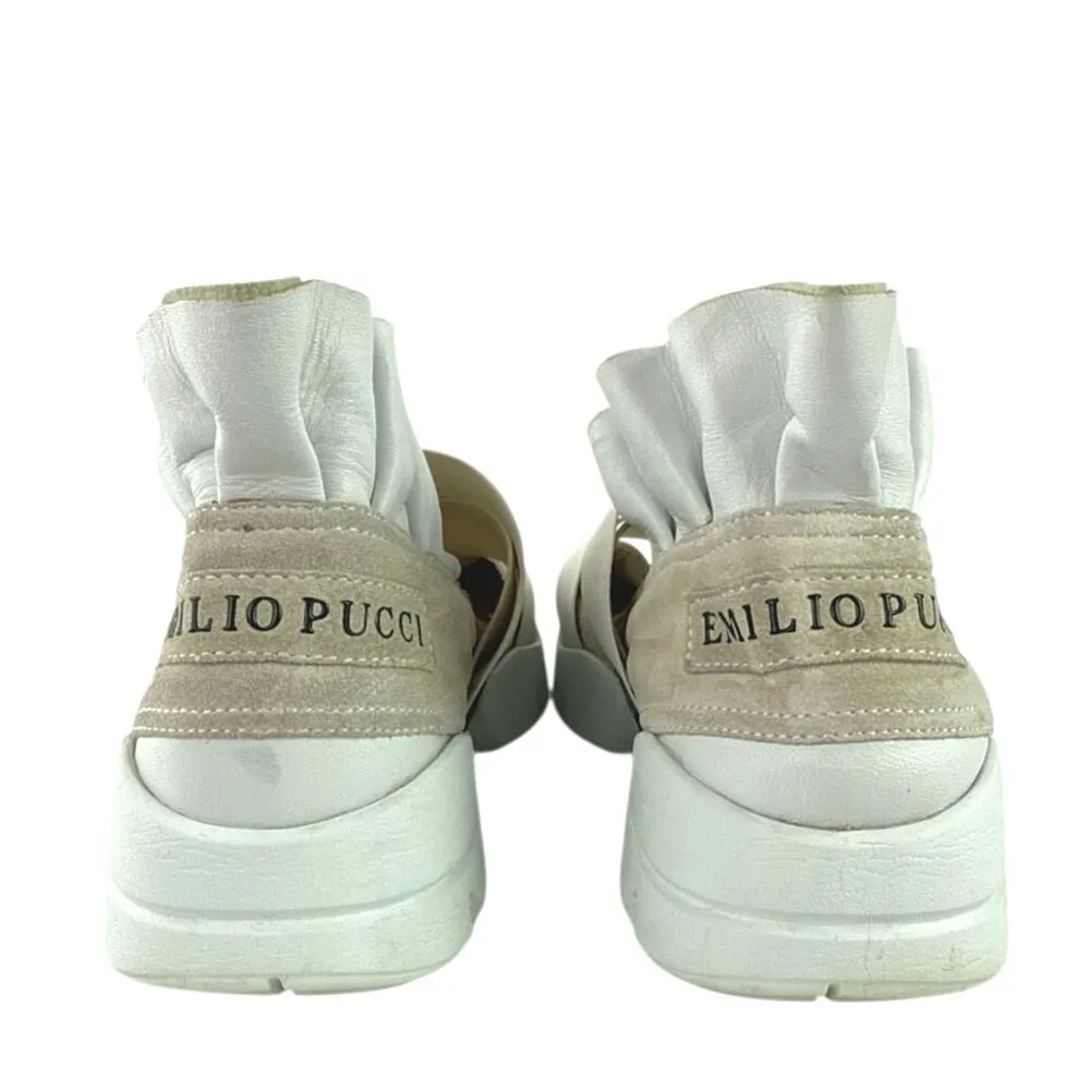 Emilio Pucci Night Glitter Multicolor Ruffle Elastic Slip-On Sneakers Shoes Sz 6 - Image 3