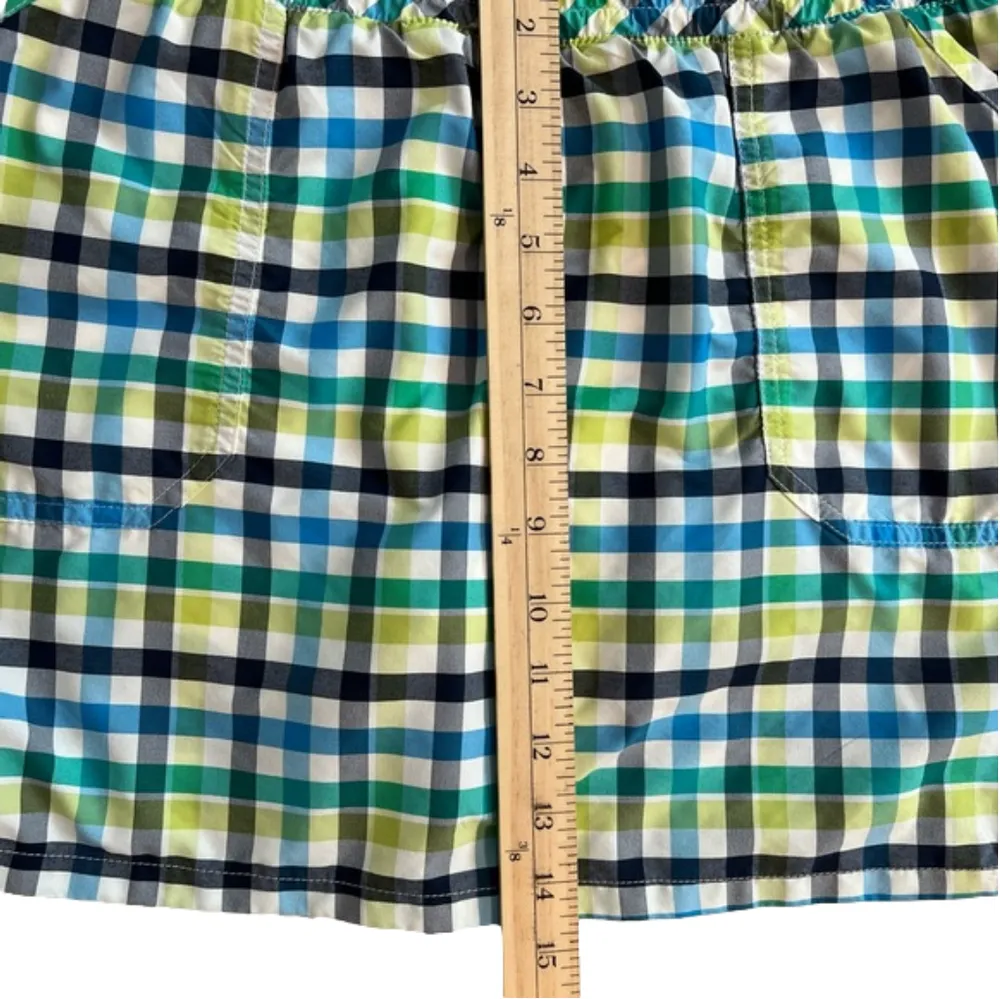 Columbia checkered tennis skort, white shorts lining, size M, EUC - Image 5