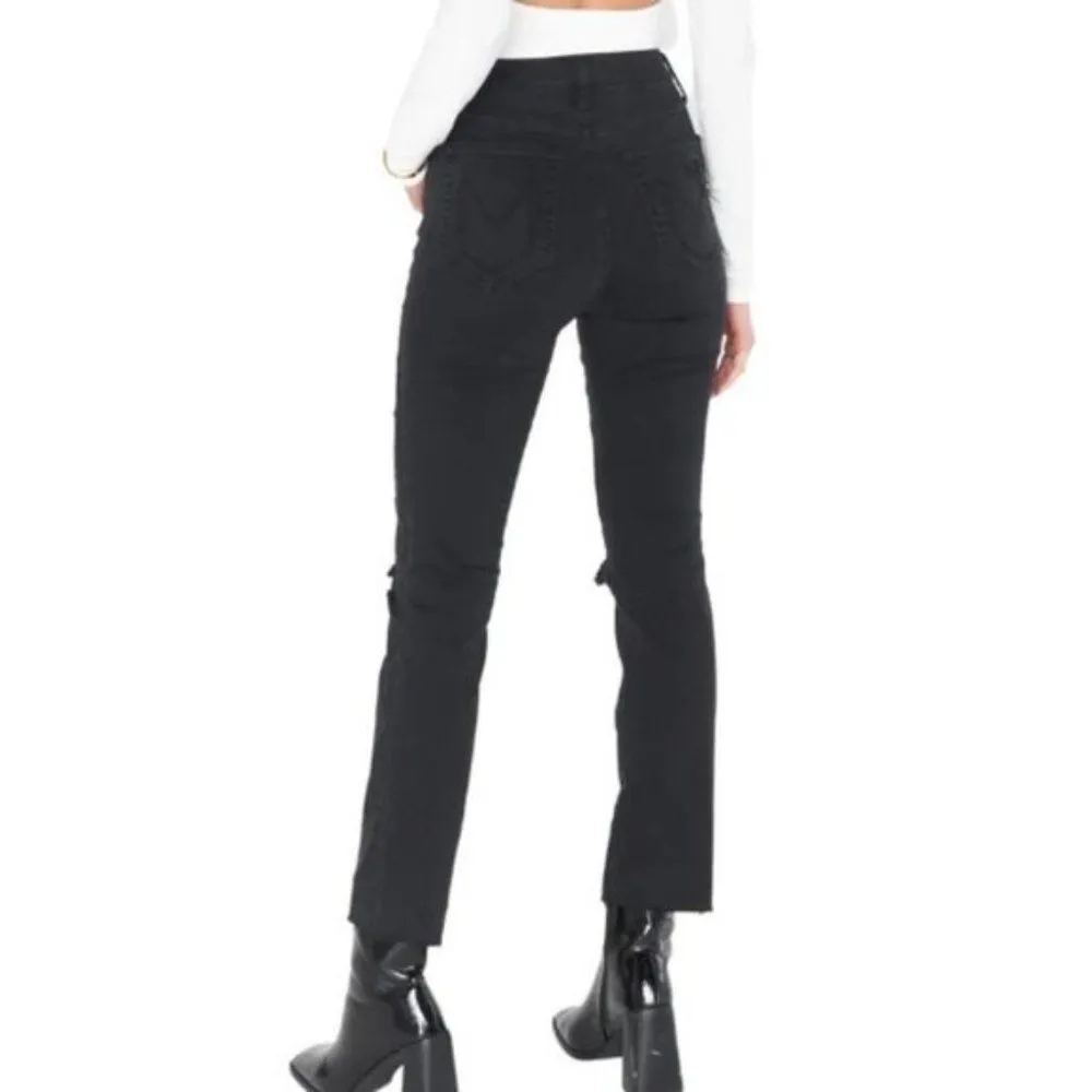 SHOW ME YOUR MUMU SOHO ZIP UP SKINNIES IN VINTAGE BLACK 31 - Image 3