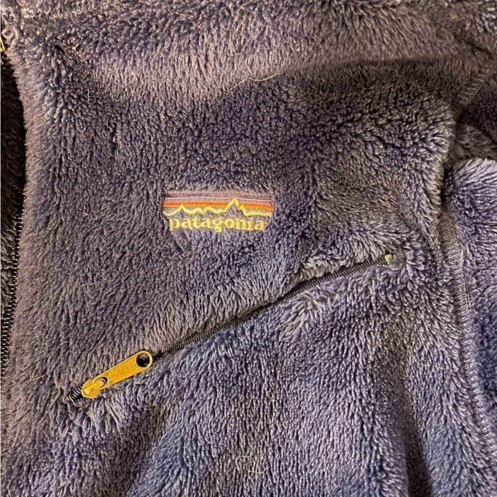 Patagonia Half Zip Up Fleece Pullover‎ Royal Blue Made in USA Xsmall polartec - Image 3