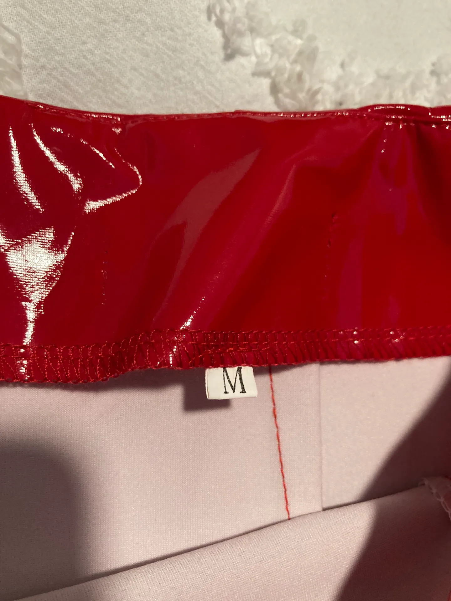 Red Latex Skirt - Image 4