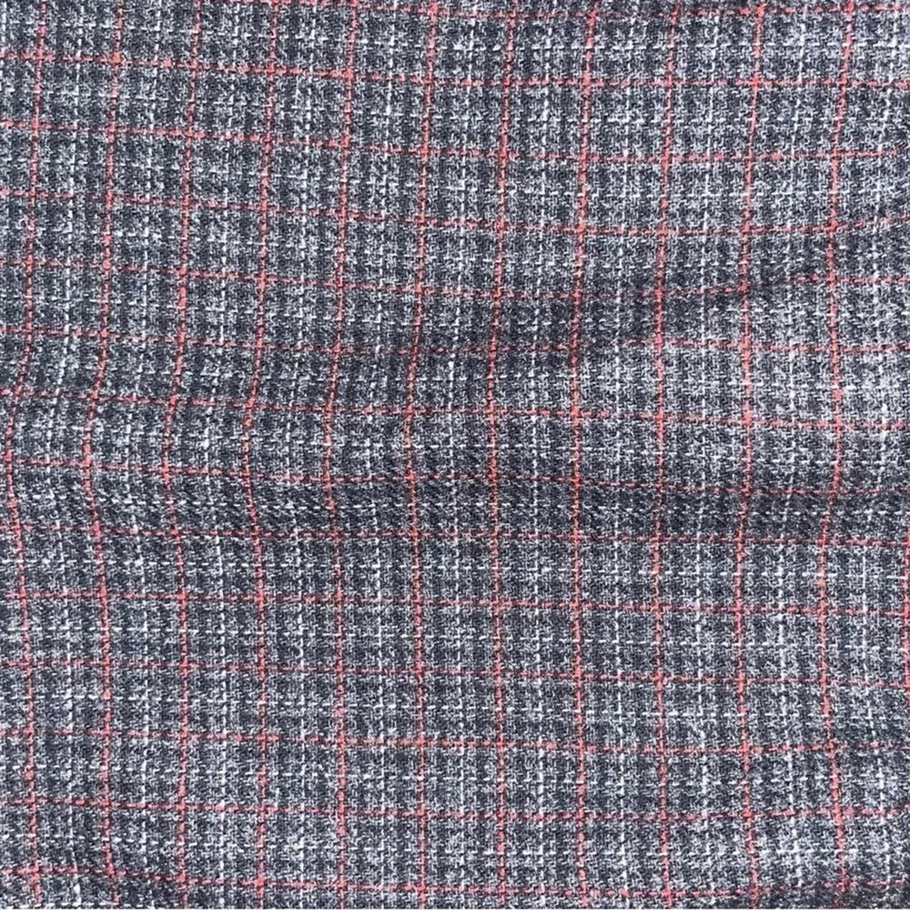 Mini Plaid Wool Polyester Red Gray Black Mini Skirt VTG Womens Size 6 Schoolgirl - Image 2