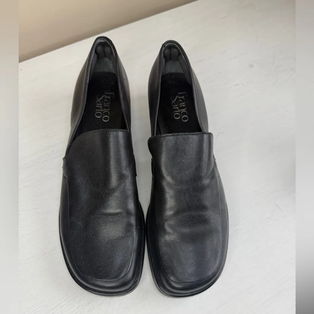 Franco Sarto Bocca Loafer Black Leather - Size 9M Career Preppy Office Academia - Image 4