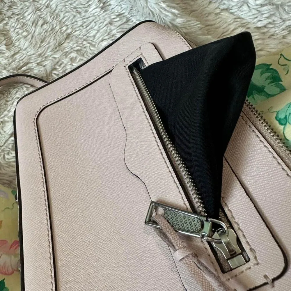 Rebecca Minkoff Avery Mini Crossbody Bag Vintage Pink Silver Hardware Purse - Image 4