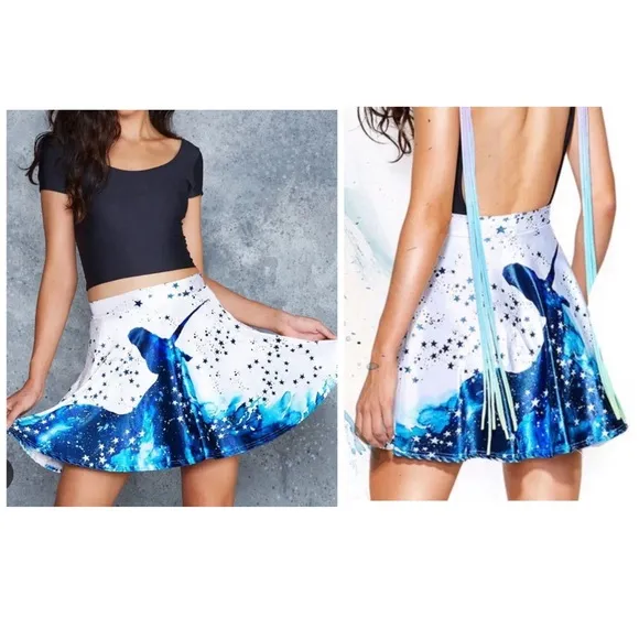 BlackMilk x Lora Zombie Cosmic Unicorn Velvet Skirt, M - Image 2