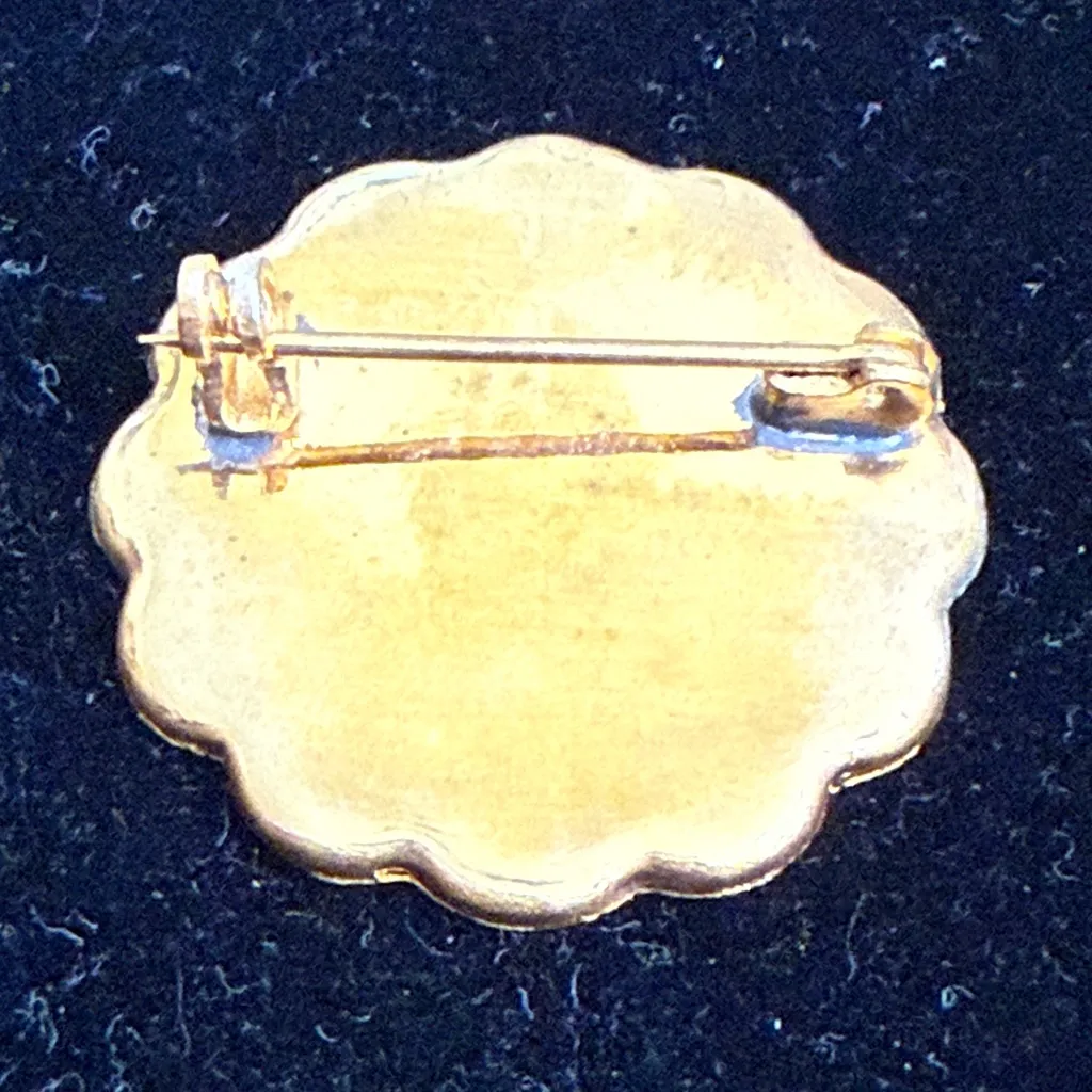 Vintage 50s Genuine Damascene 24k gold Empire State Building Souvenir Pin - Image 3