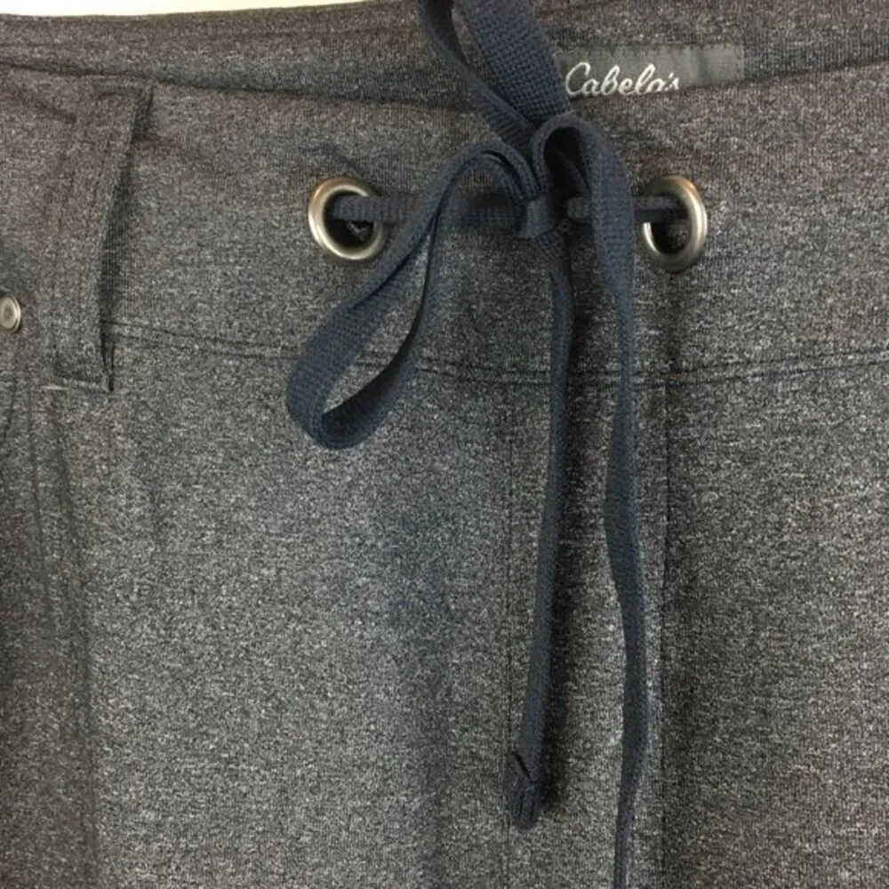 Cabela’s Women's Gray Drawstring Relax Fit Full Length Pants L - Image 4