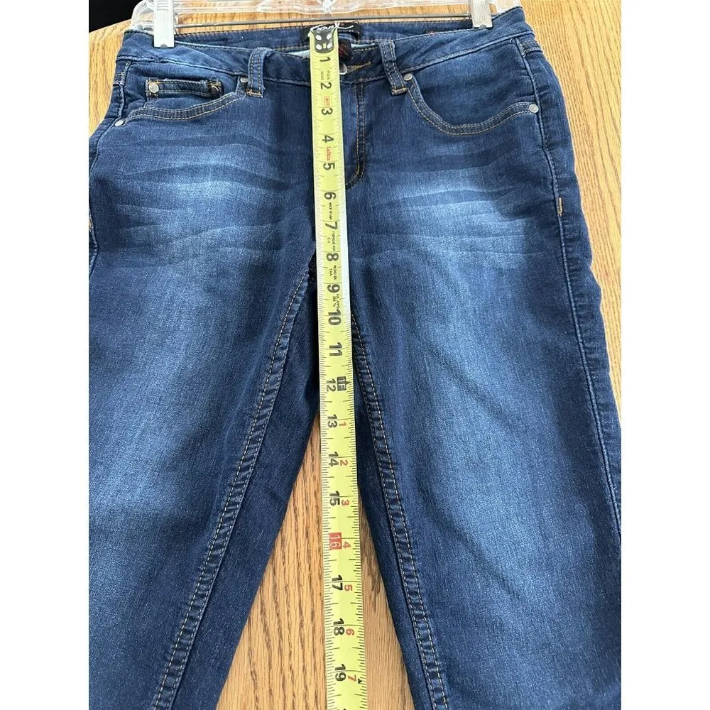 Earl Jean Womens Skinny Ankle Jeans 4 Medium Wash Denim Stretch Mid Rise Fall - Image 12