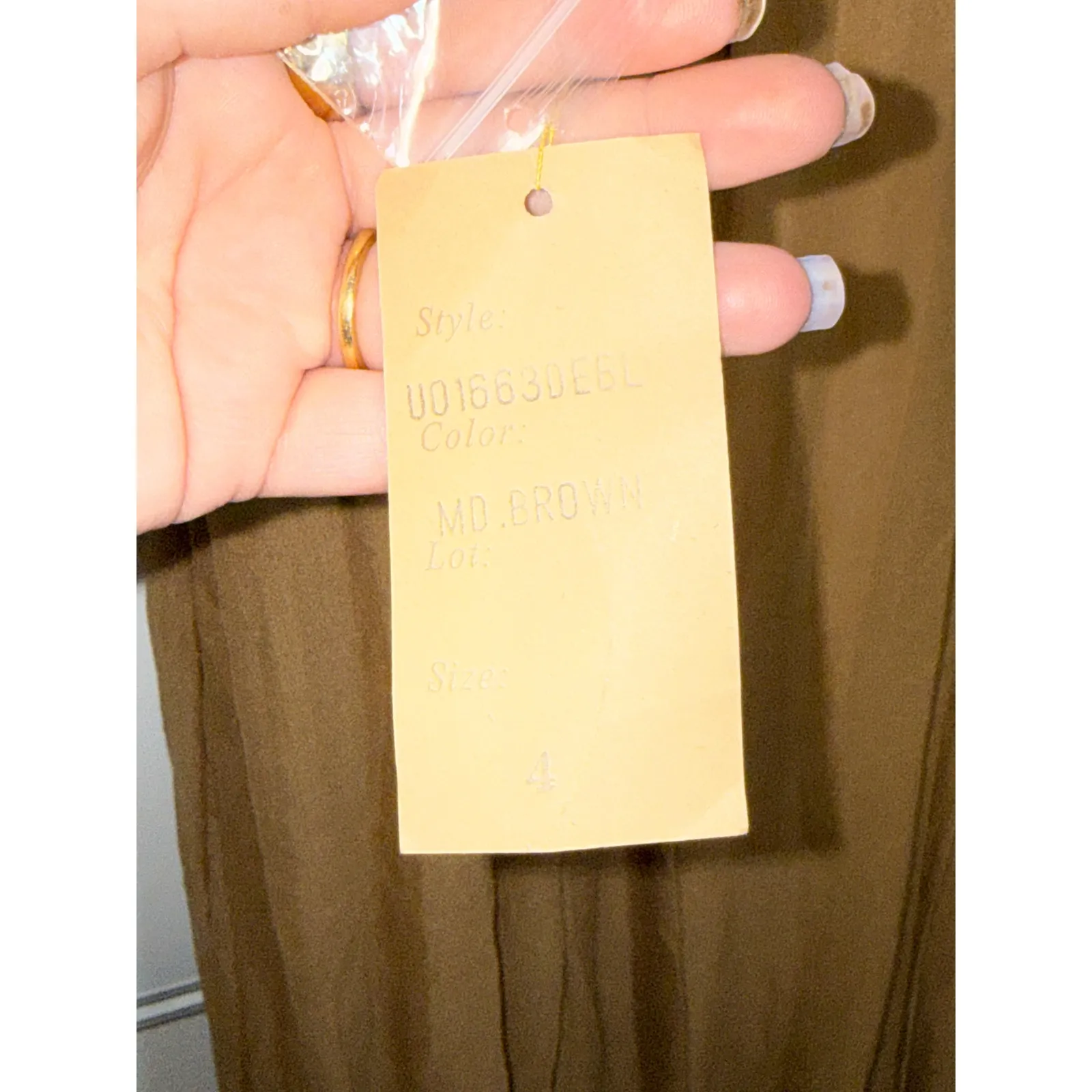 NWT Mandalay Brown Gold Lace Beaded Sequin Long Evening Gown Dress Womens Size 4 - Image 13