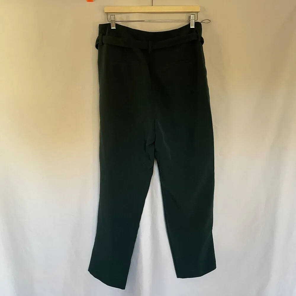 Peacock size 16 turquoise green wide leg trousers with belt business casual - Image 5