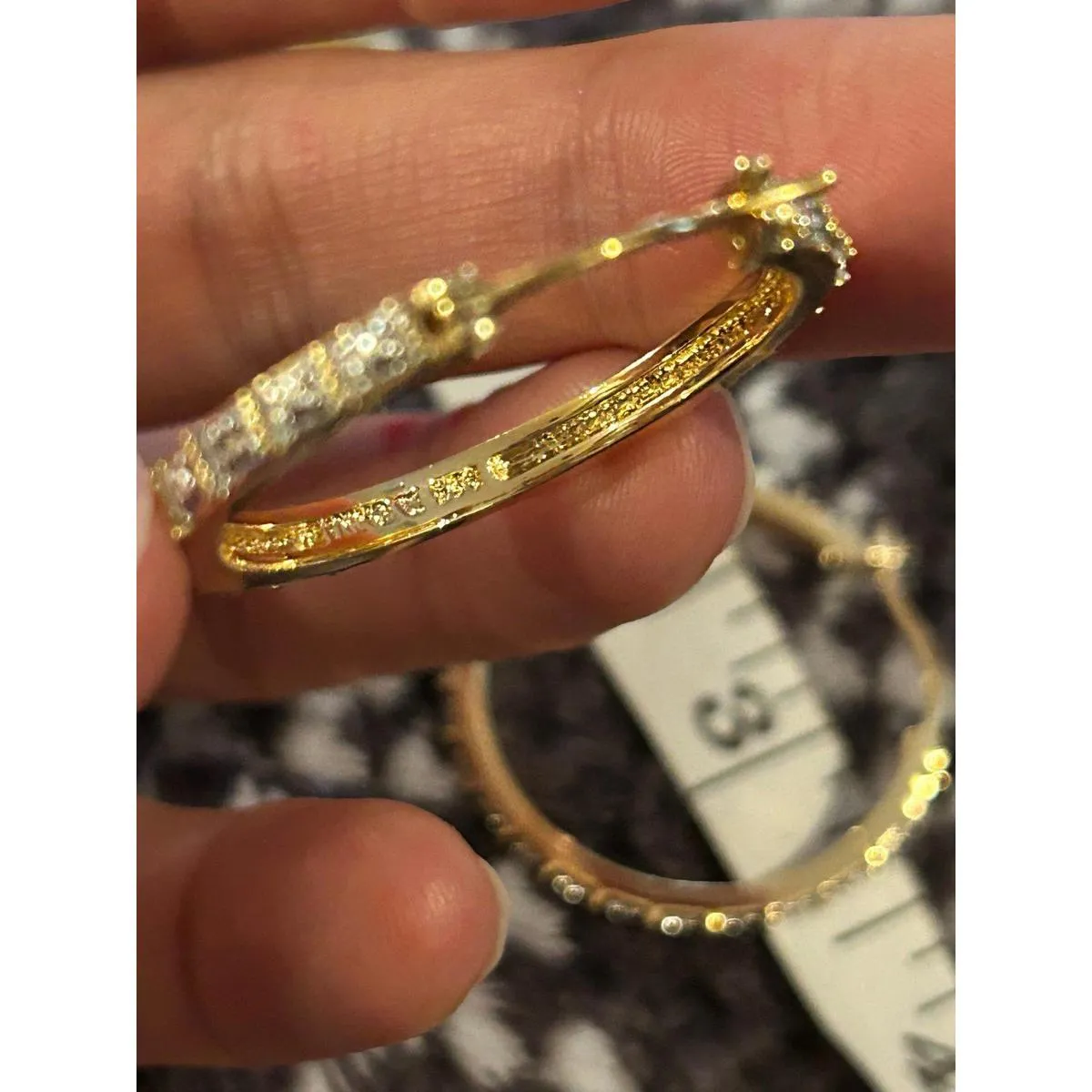 925 sterling silver hoop earrings gold wash - Image 8