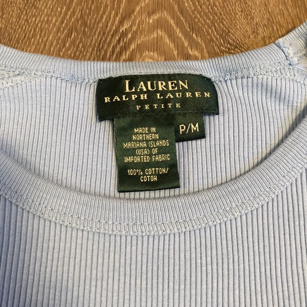 VINTAGE polo ralph lauren blue long sleeve shirt - Image 4