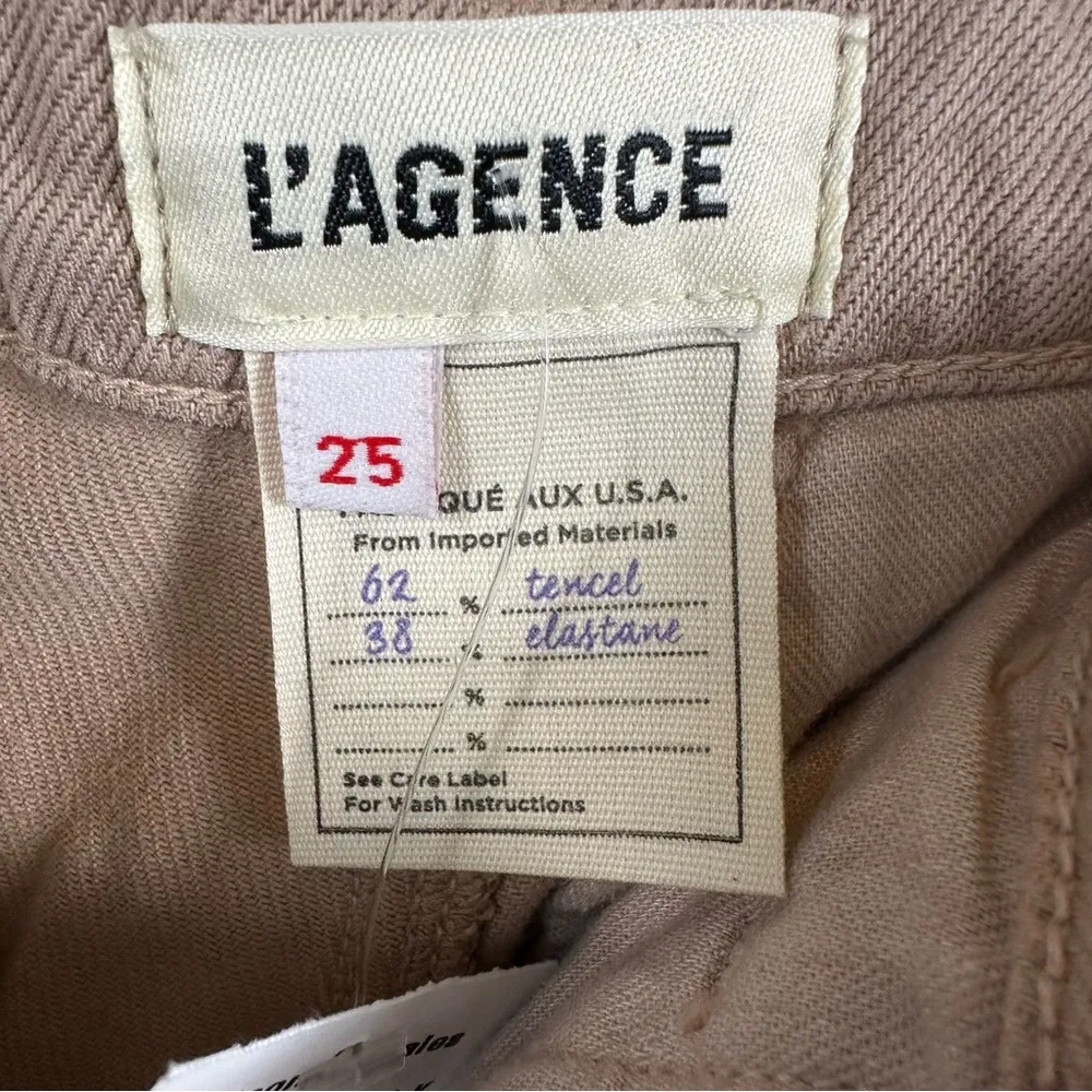 L’agence Russo High Rise Utility Flight Pants Joggers Elastic Hem Khaki 25 NWT - Image 7