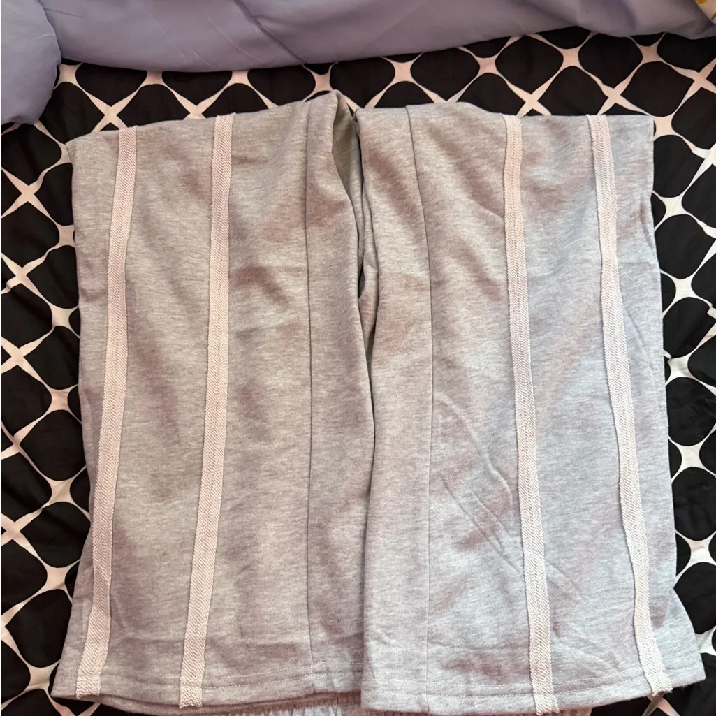 Amazon Gray Track Pants with White Stripes - Image 3