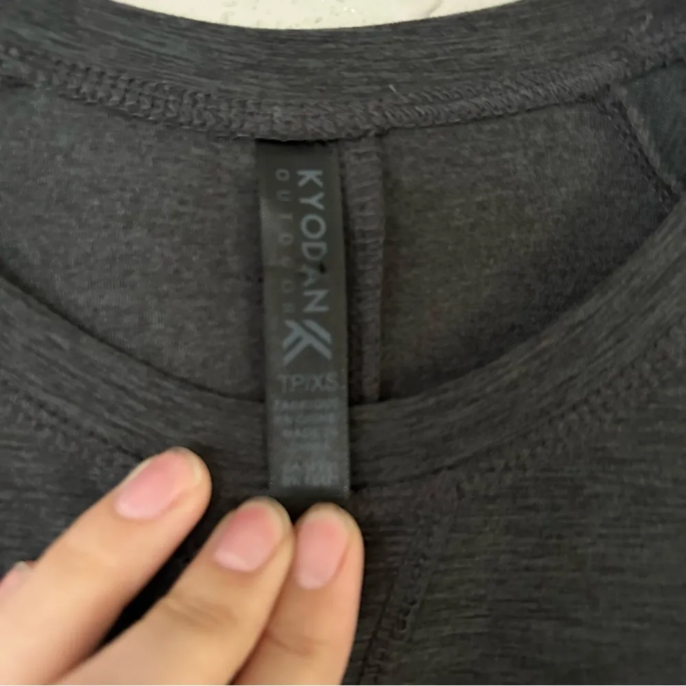 🦋 Kyodan Outdoor Grey Long Sleeve Mini Dress Soft Comfy Casual XS - Image 2