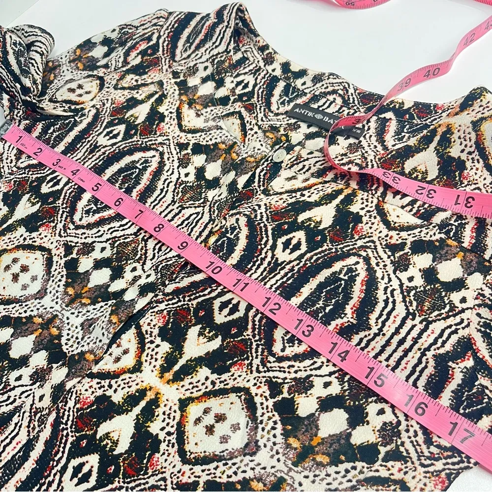 Antik Batik dress Long Sleeve Sheath Dress French designer dress sz small lined Brown - Image 4