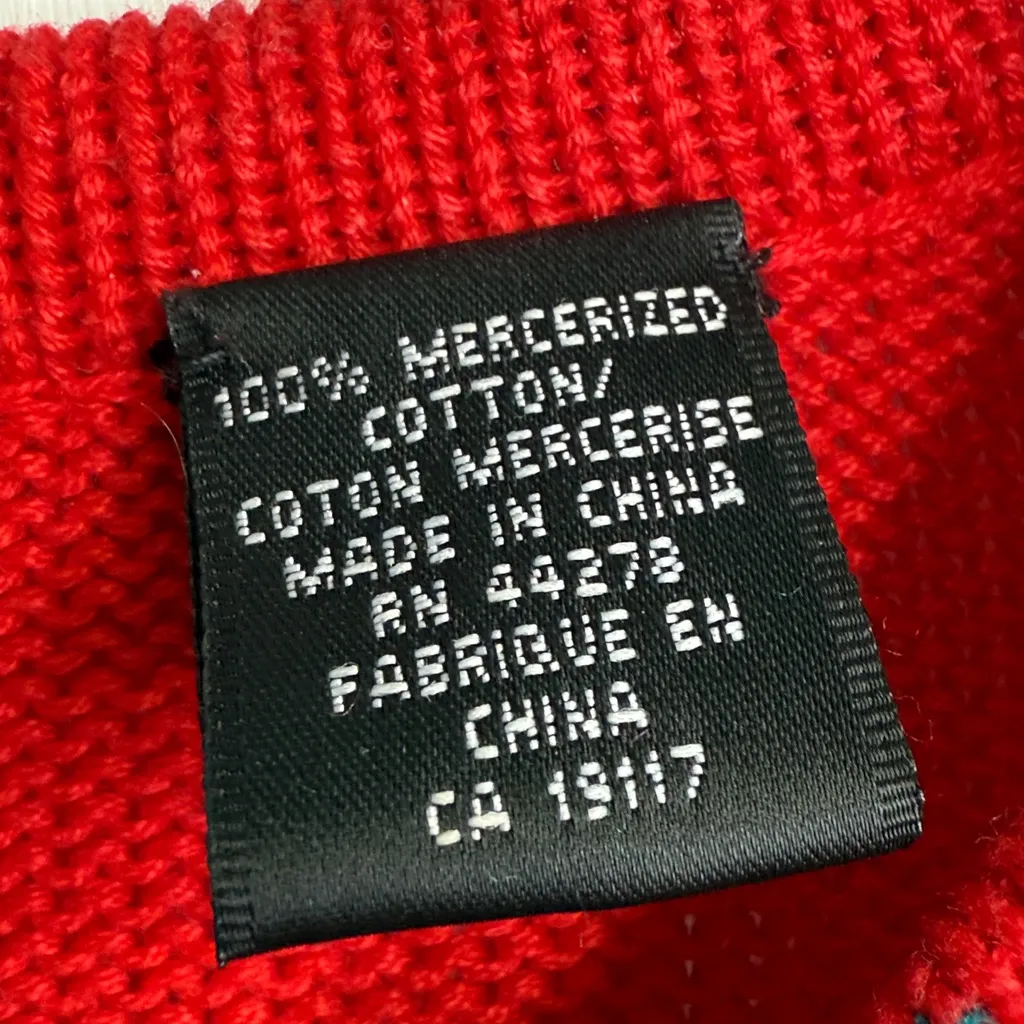 Christina Rotelli Cardigan Red Multi Angels Music Christmas Sweater W1984 Sz M Size M - Image 3