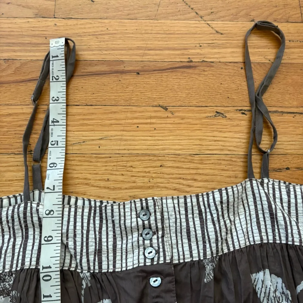 Vintage Y2K Animale Brown Floral Bubble Dress Size Medium - Image 3