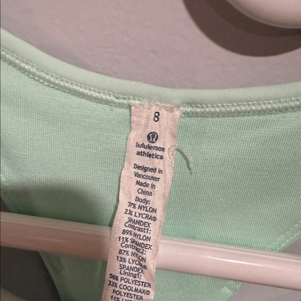 Lululemon Athletica Light Green Tank Top - Image 2