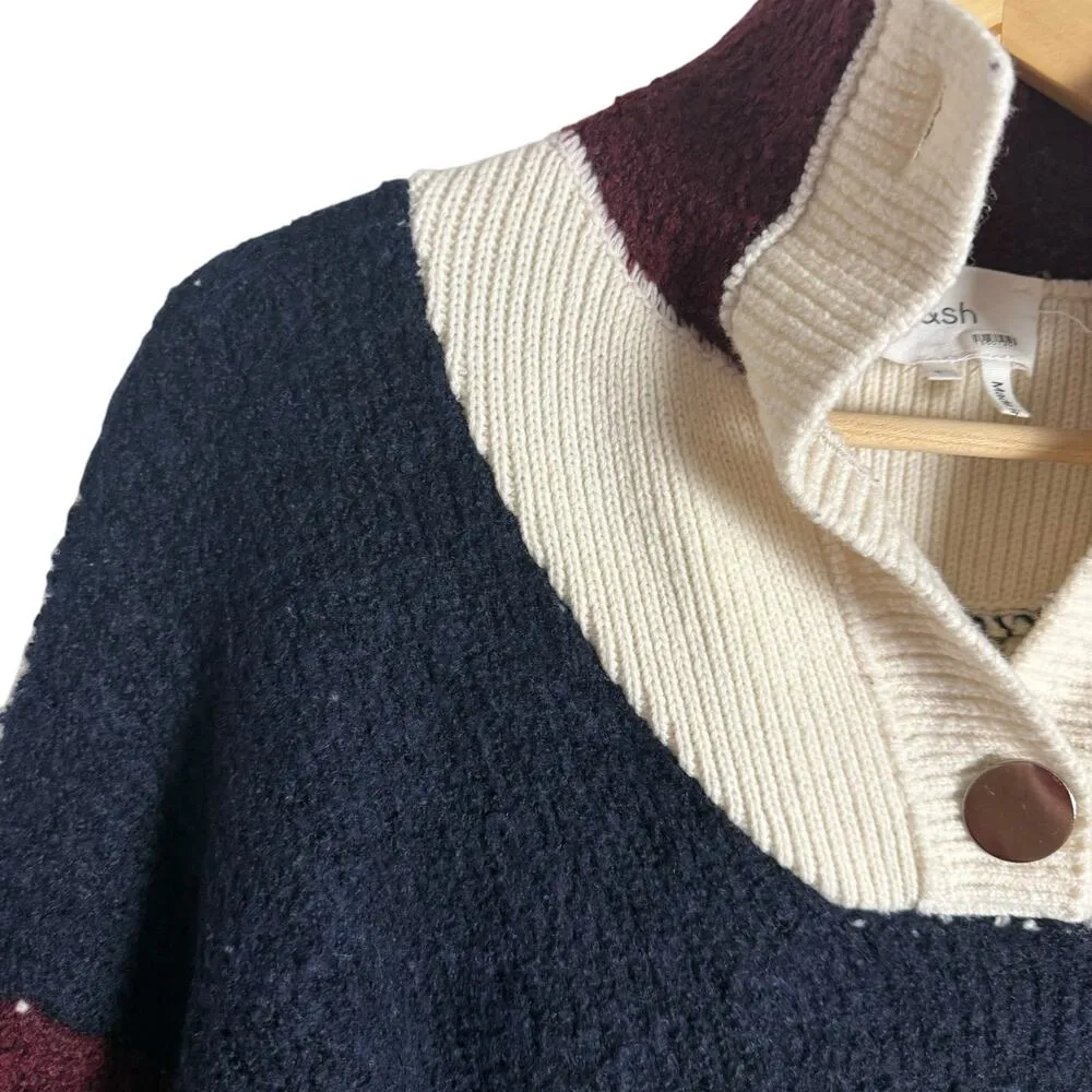 ba&sh Benji Colorblock Knit Wool Blend Pullover Sweater Size Small - Image 7