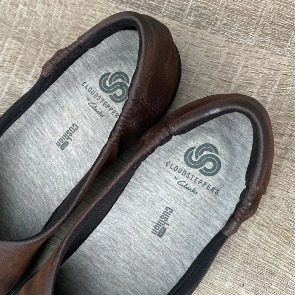 CLARKS Cloudsteppers Sillian Jetay Comfort Shoes Womens 7 Round Toe Flats Work - Image 9