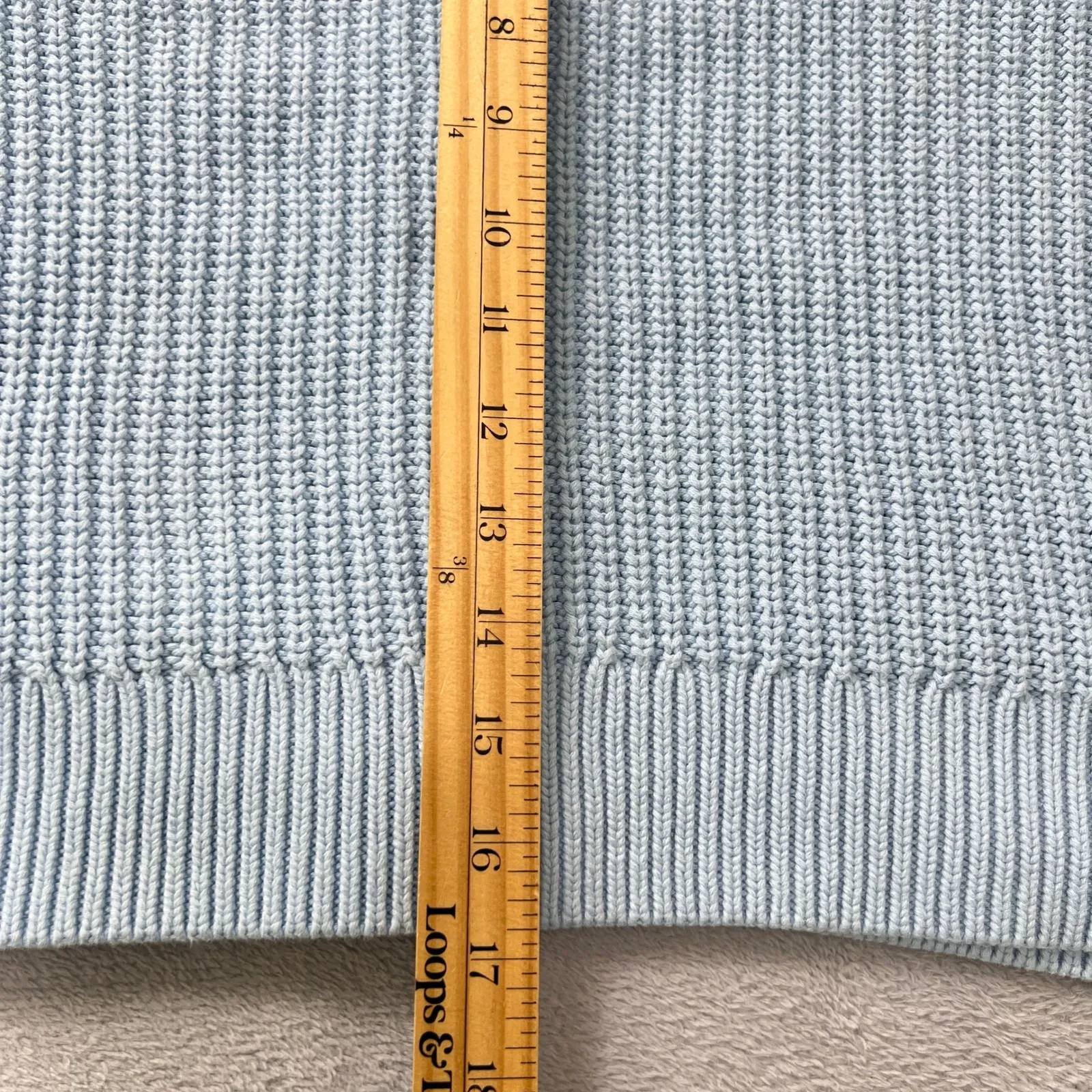 Style & Co‎ Blue Chunky Knit Button Cardigan Sweater Women's Small 100% Cotton - Image 7