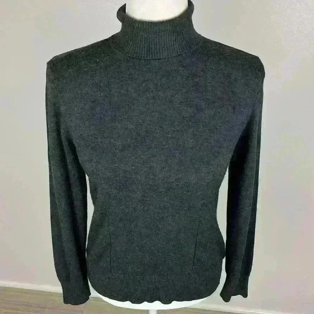Tribal Dark Grey Turtleneck Sweater Size M Gray Size M - Image 2