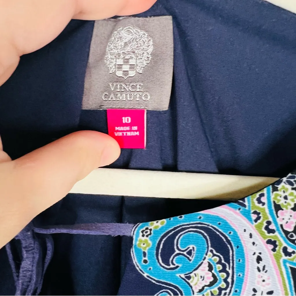 Sz 10 Vince Camuto y2k Fairycore Paisley Print Dress $138 MSRP - Image 7