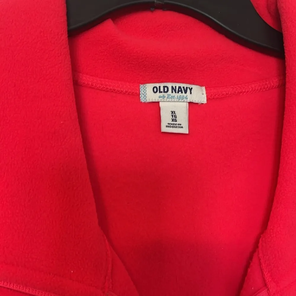 Old navy bright highlighter, pink full zip up vest with pockets - Image 4