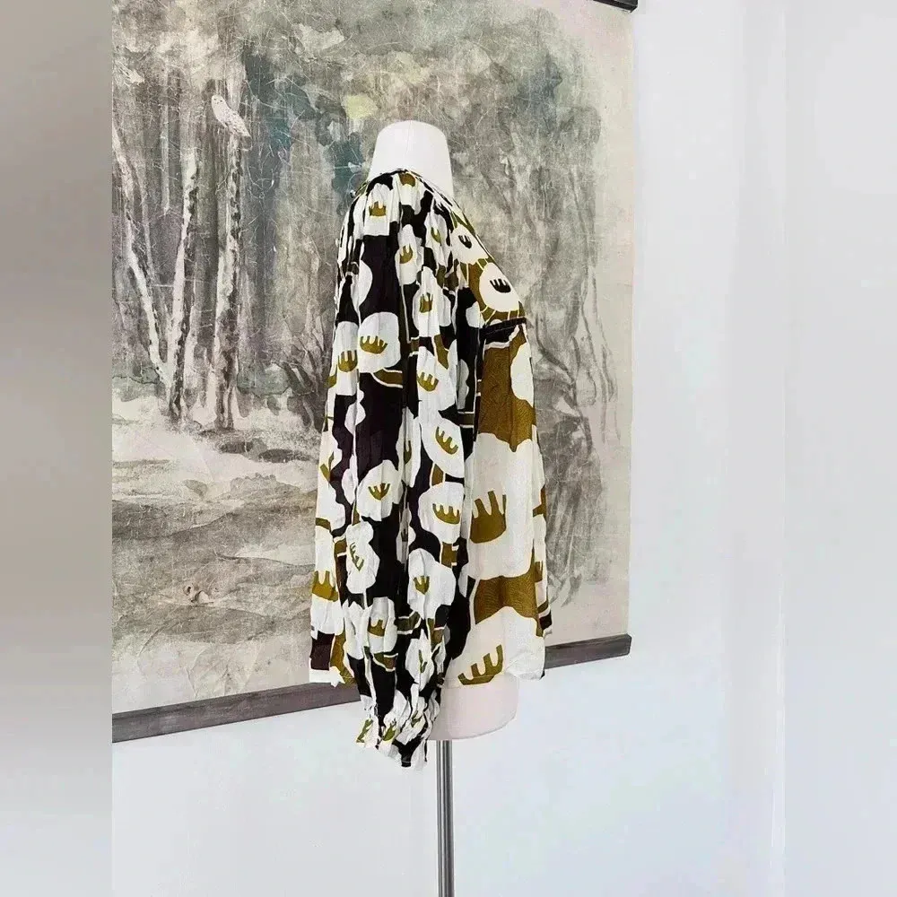 Anthropologie Bl-nk London Miranda Peasant Blouse Size Small NWT $128 - Image 6