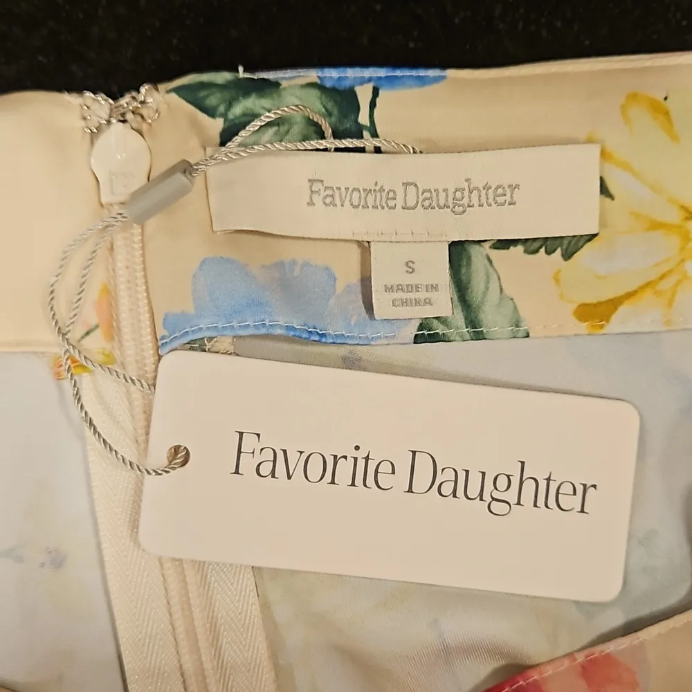 💕FAVORITE DAUGHTER💕 Ruched Skirt ~ Yellow Whispering Floral Print Small S NWT - Image 7