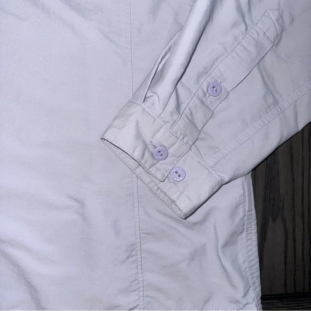 LL Bean Tropicwear UV Protection Long Sleeve Shirt Lilac Size L Granola Girl Purple Size L - Image 6